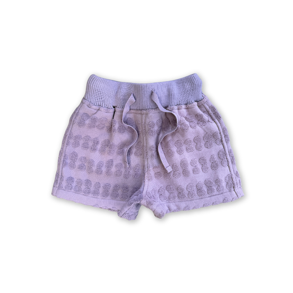 Bubble Terry Towelling Shorts - Mauve