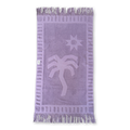 Bubble Terry Towelling Beach Towel - Mauve