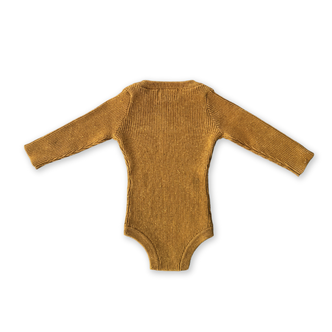 Grown Organic Essential Bodysuit - Golden Speckle