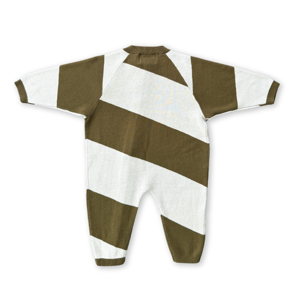 Grown Organic Essential Zip Starsuit - Coffee