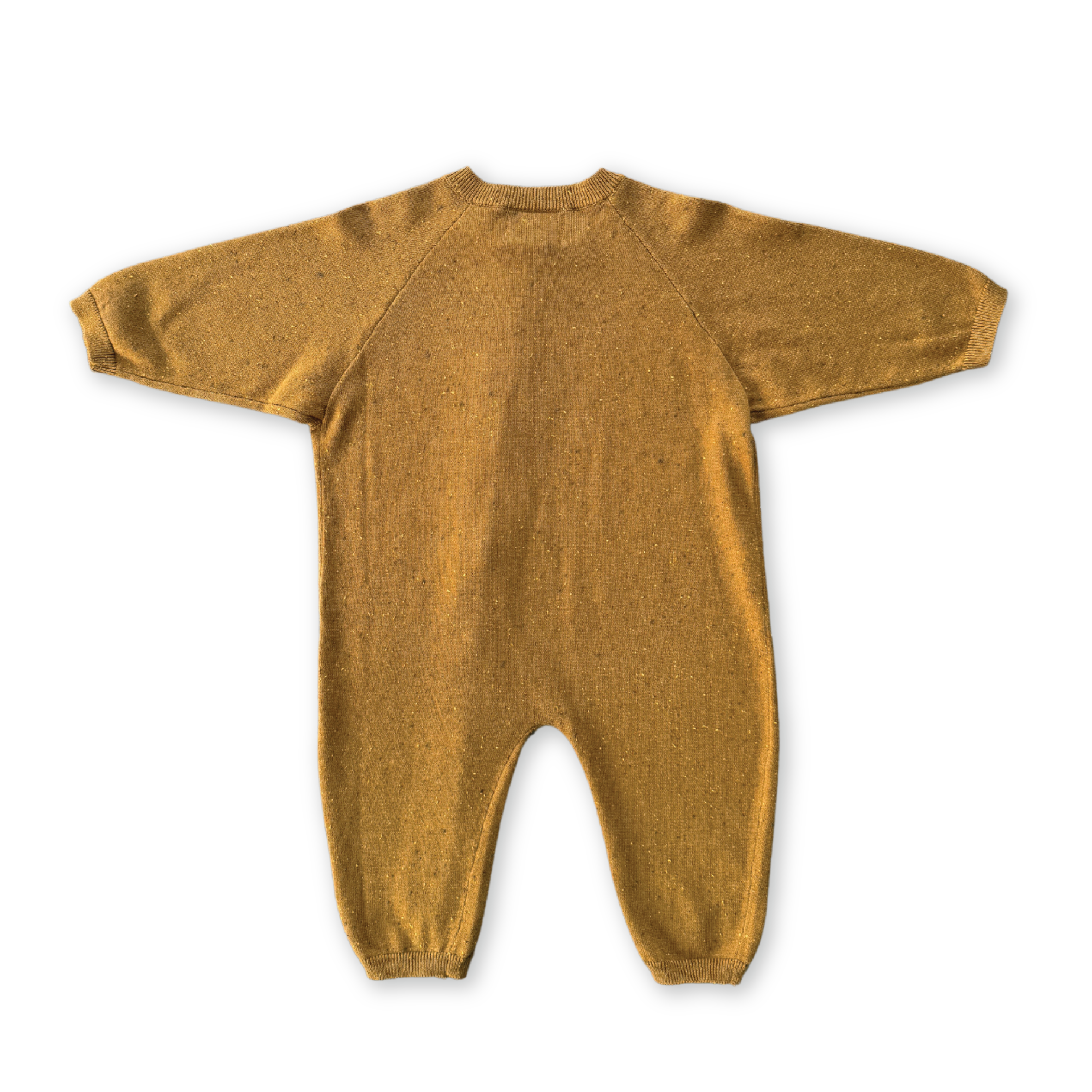 Grown Organic Essential Zip Starsuit - Golden Speckle