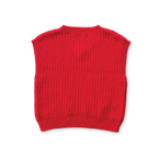 Chunky Rib V-Neck Vest - Flame