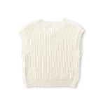 Chunky Rib V-Neck Vest - Milk