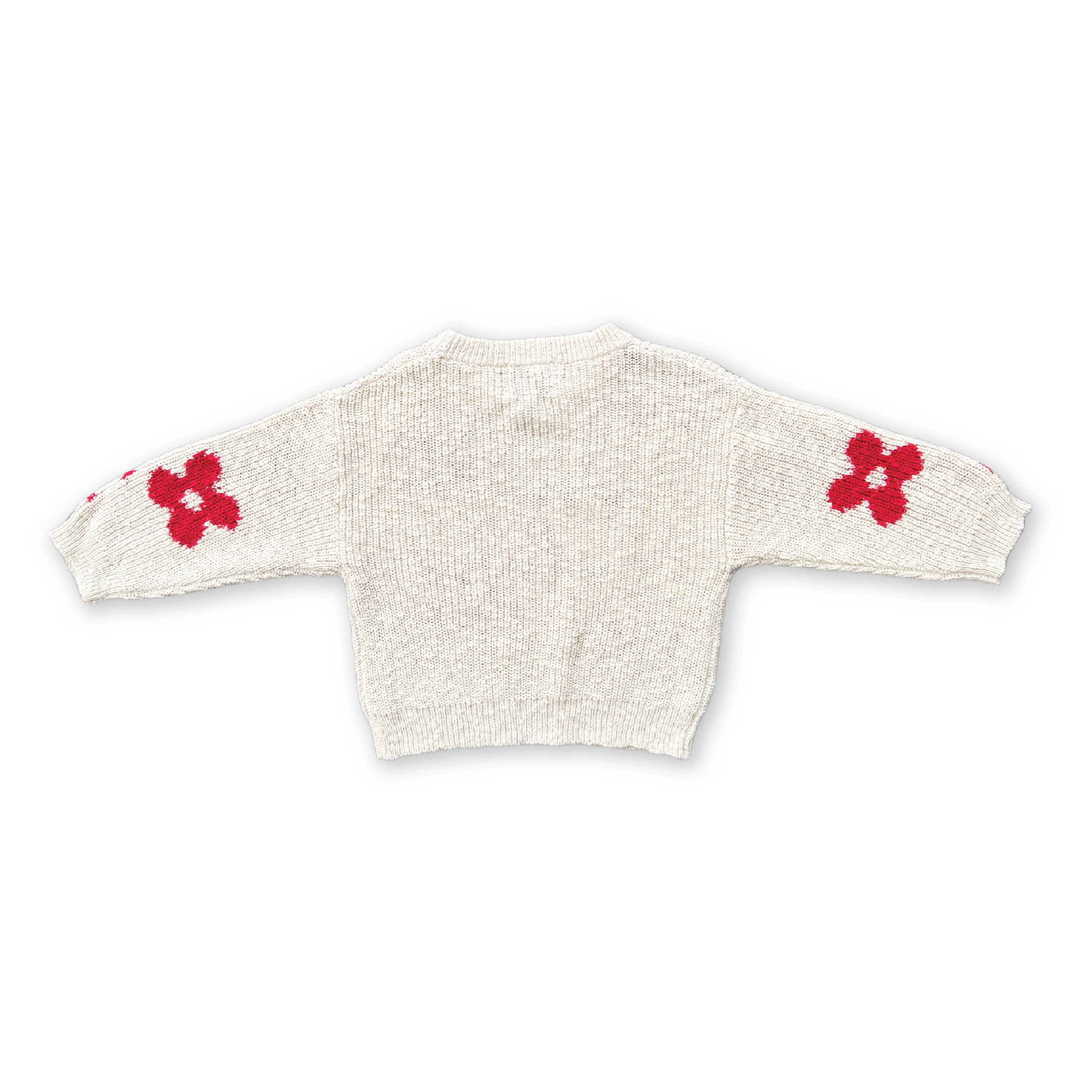 Grown Knitted Posy Pull Over - Milk