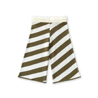 Diagonal Stripe Knit Flares - Coffee