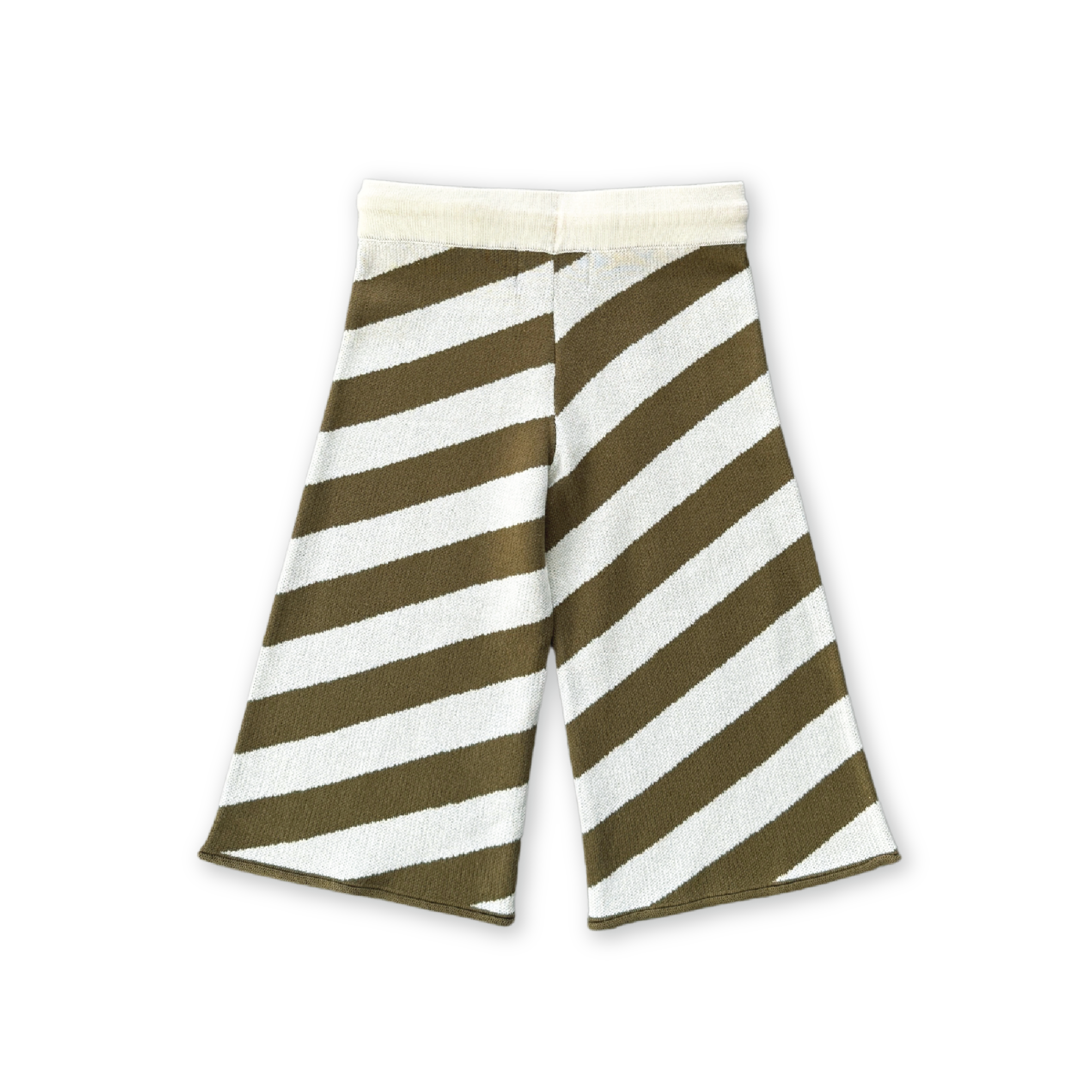 Grown Diagonal Stripe Knit Flares - Coffee