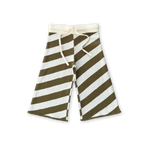 Diagonal Stripe Knit Flares - Coffee