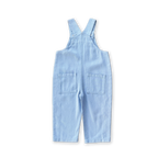 Organic Embroidery Posy Overalls - Ice Blue