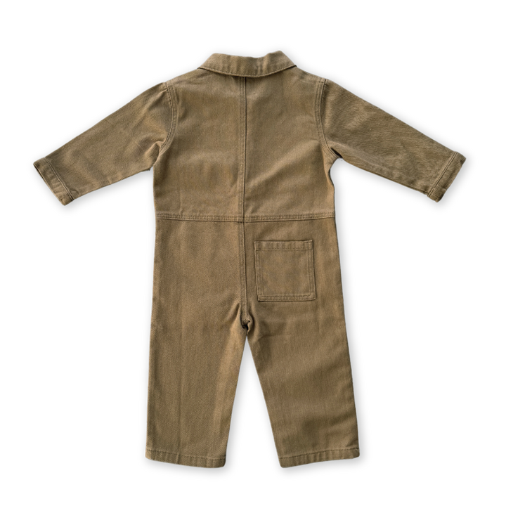 Grown Organic Zip Boilersuit - Coffee