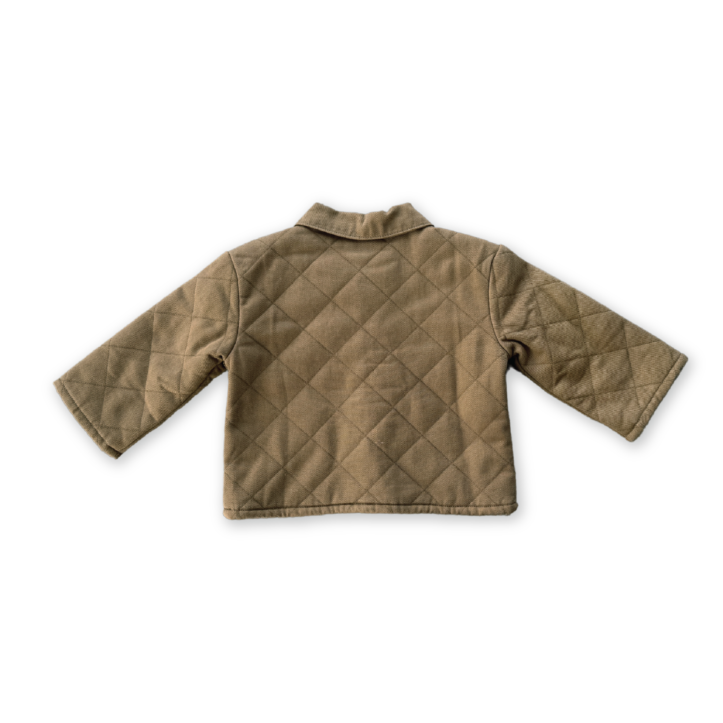 Grown Organic Quilted Denim Jacket - Coffee