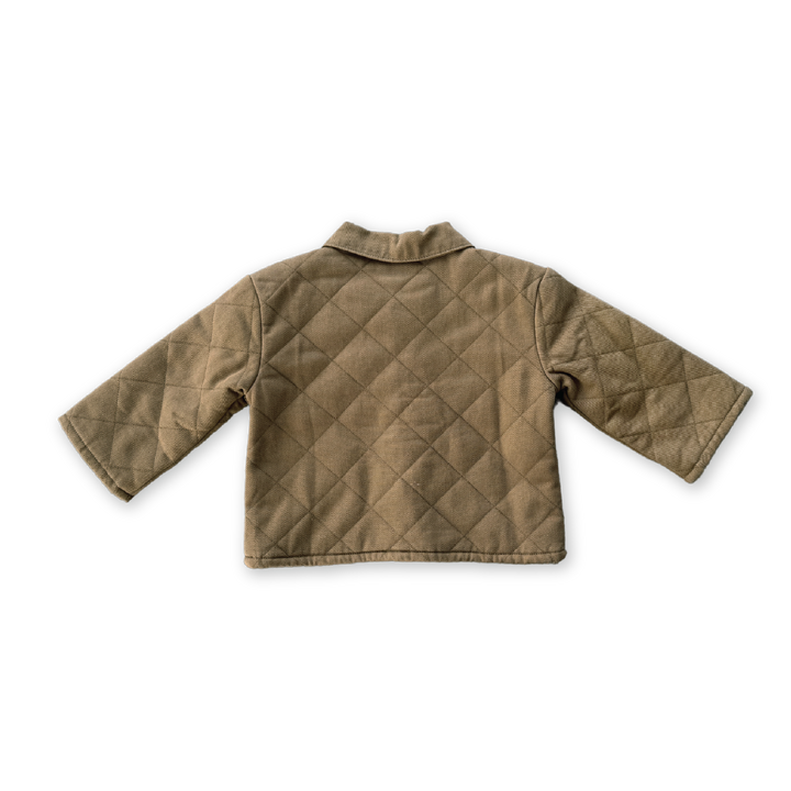 Grown Organic Quilted Denim Jacket - Coffee