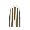 Vertical Stripe Knit Overalls - Coffee