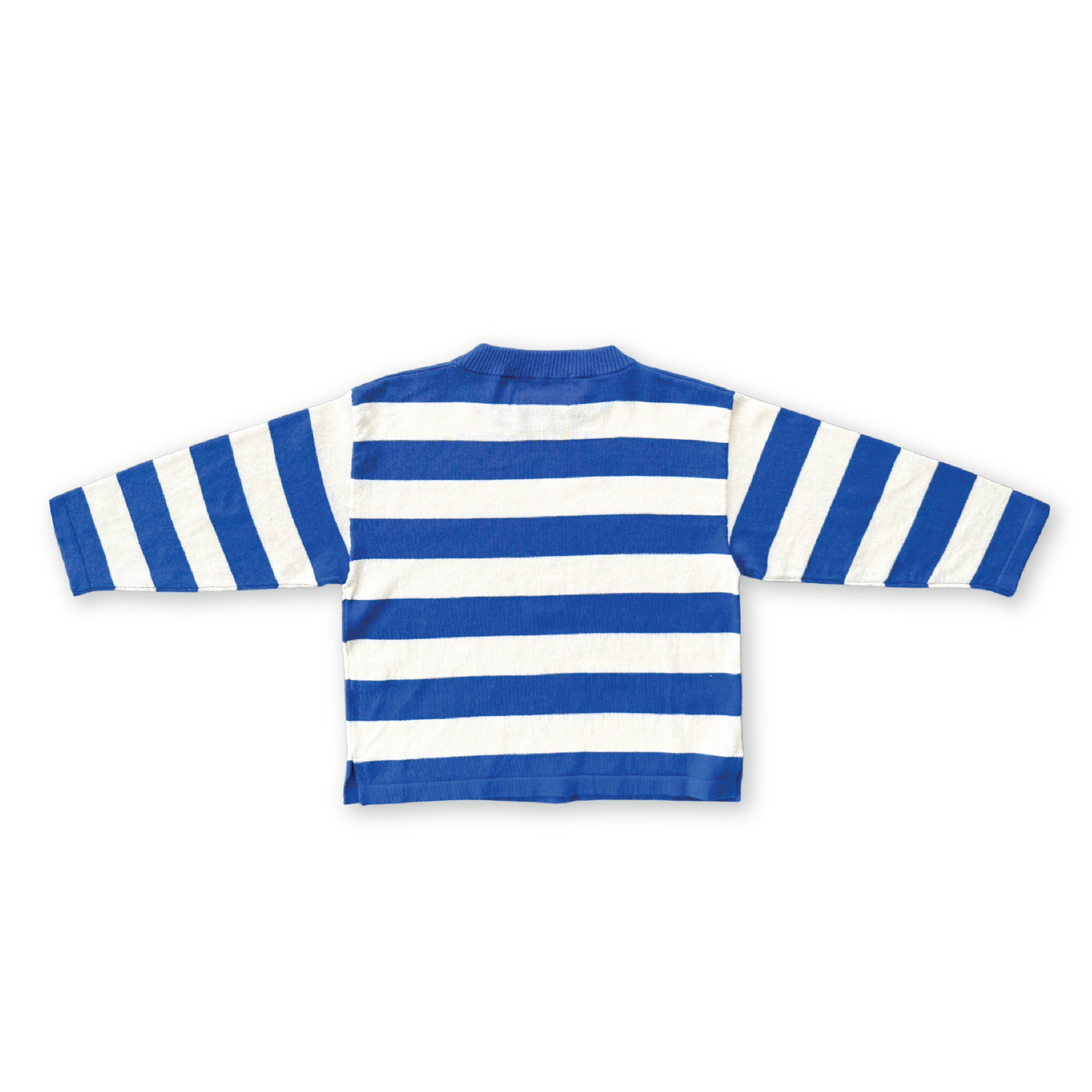 Grown Stripe Long Sleeve Knitted Tee - Sea