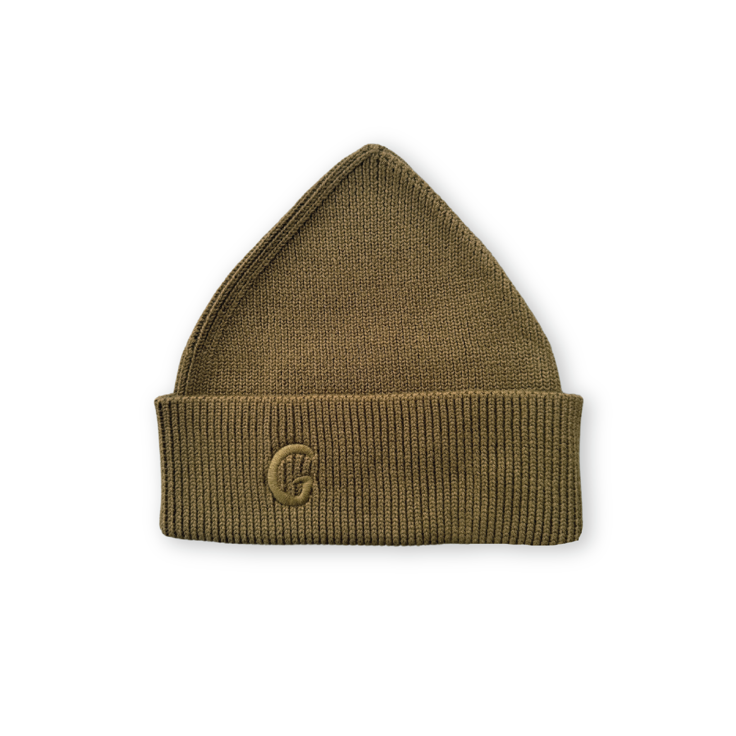 Organic Ribbed Super Pixie Beanie - Coffee