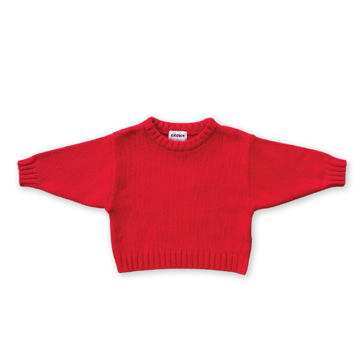 Grown Merino Blend Everyday Pull Over - Flame