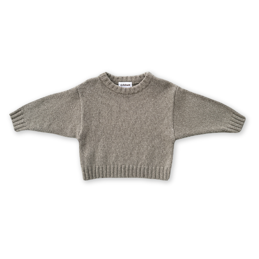 Grown Merino Blend Everyday Pull Over - Grey