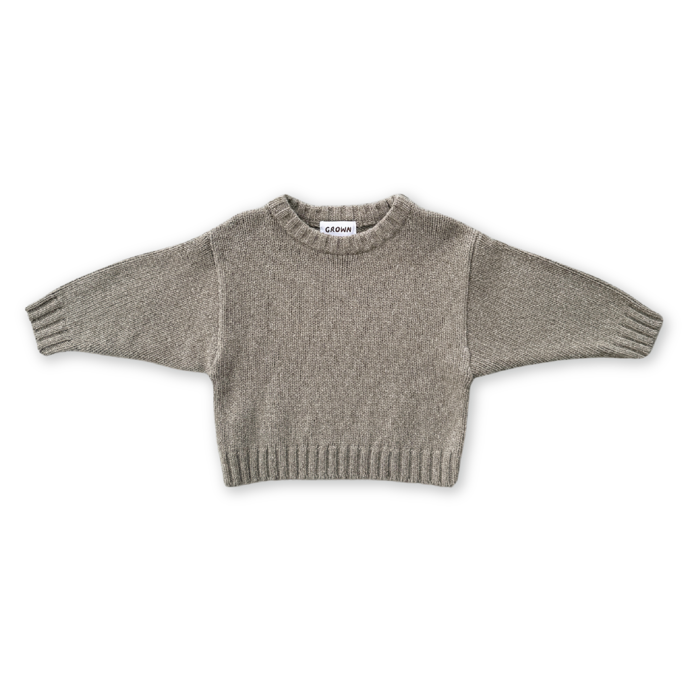 Grown Merino Blend Everyday Pull Over - Grey