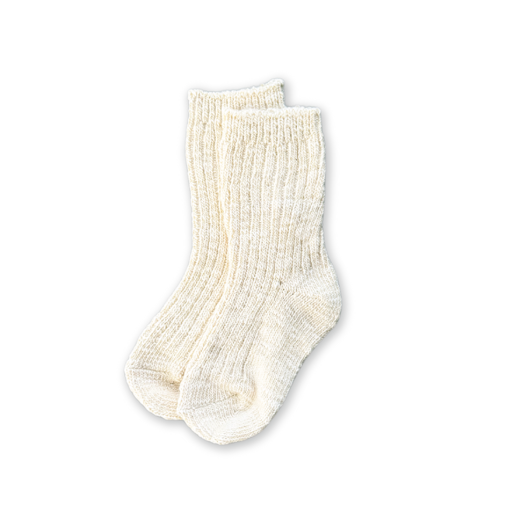 Grown Chunky Rib Sock - Milk