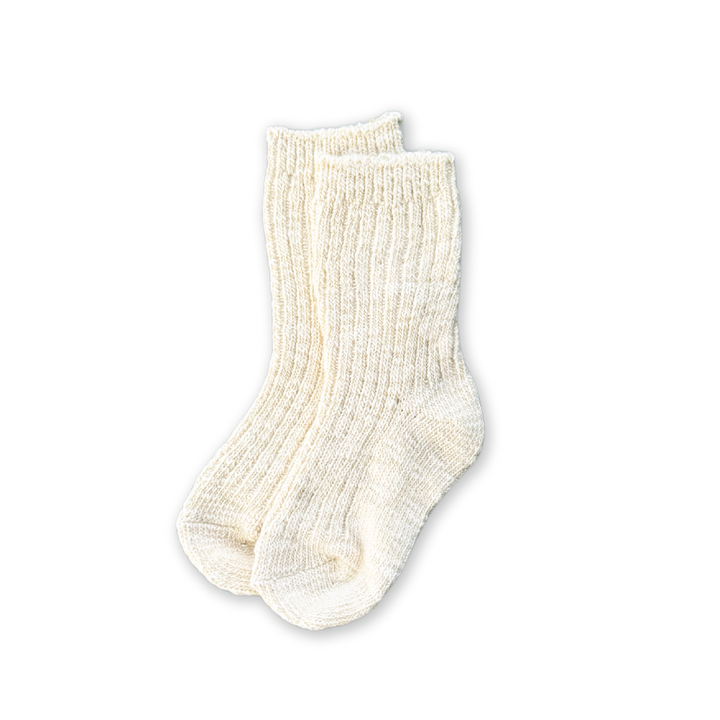 Grown Chunky Rib Sock - Milk