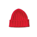 Merino Blend Ribbed Beanie - Flame