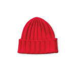 Merino Blend Ribbed Beanie - Flame