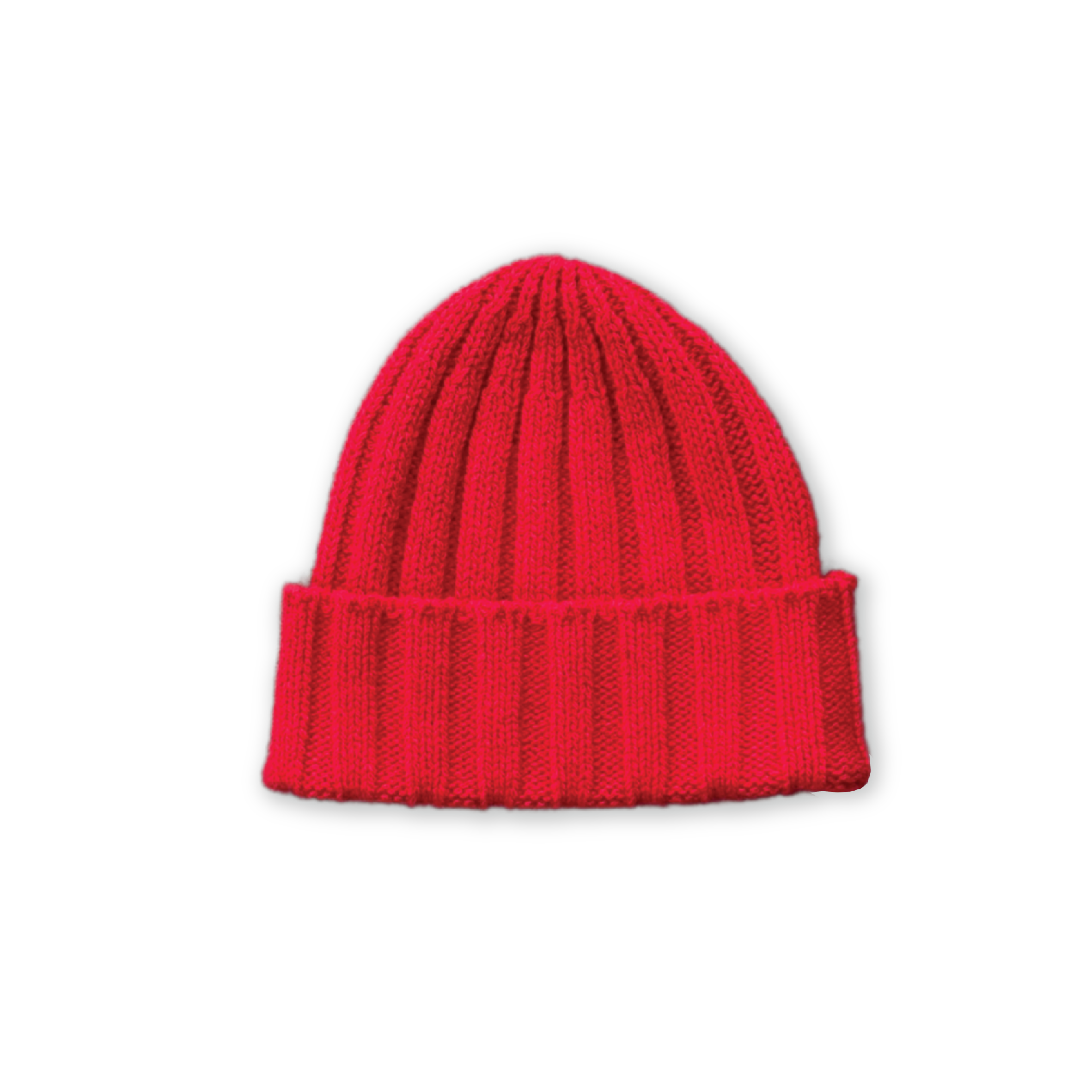 Grown Merino Blend Ribbed Beanie - Flame