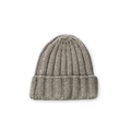 Merino Blend Ribbed Beanie - Grey