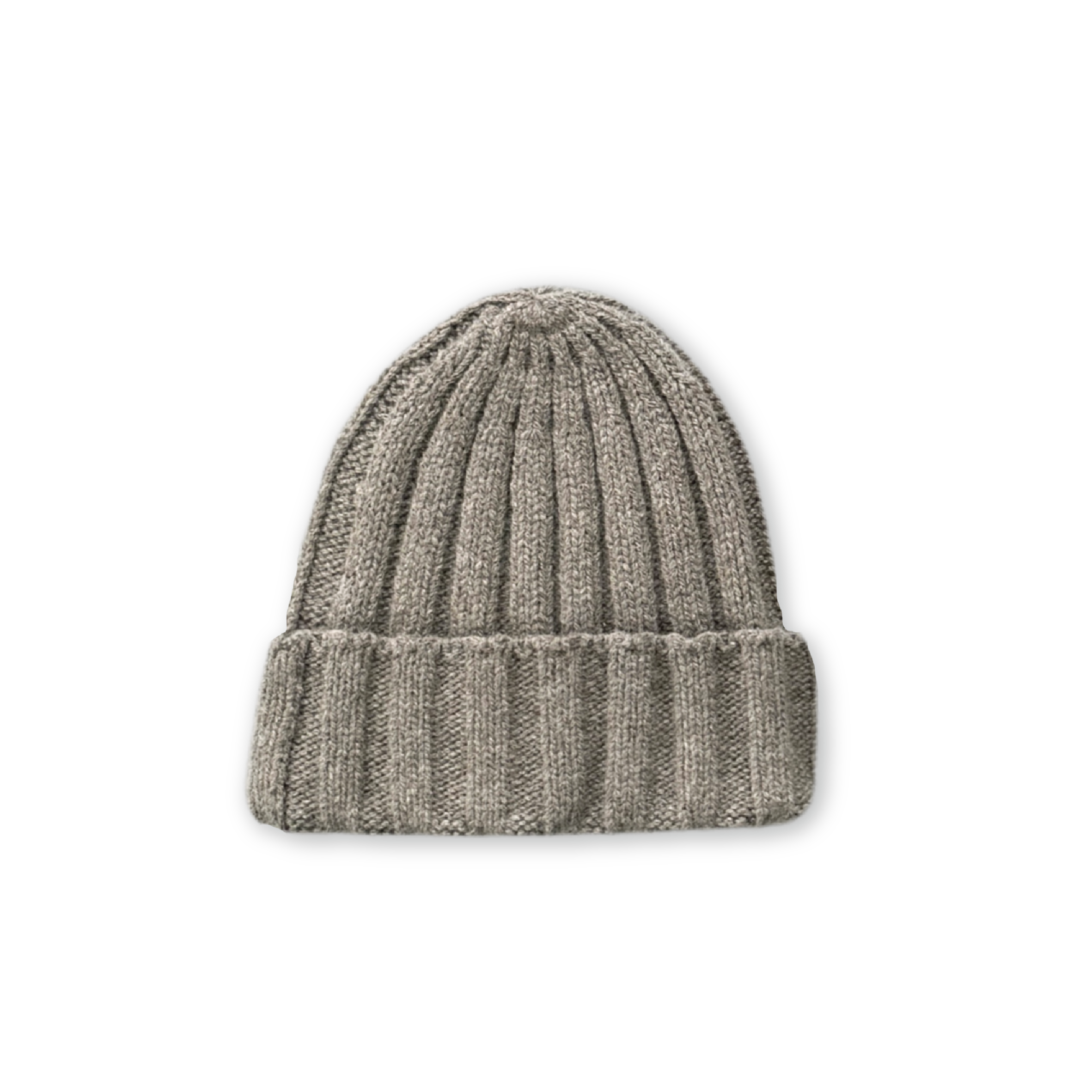 Grown Merino Blend Ribbed Beanie - Grey