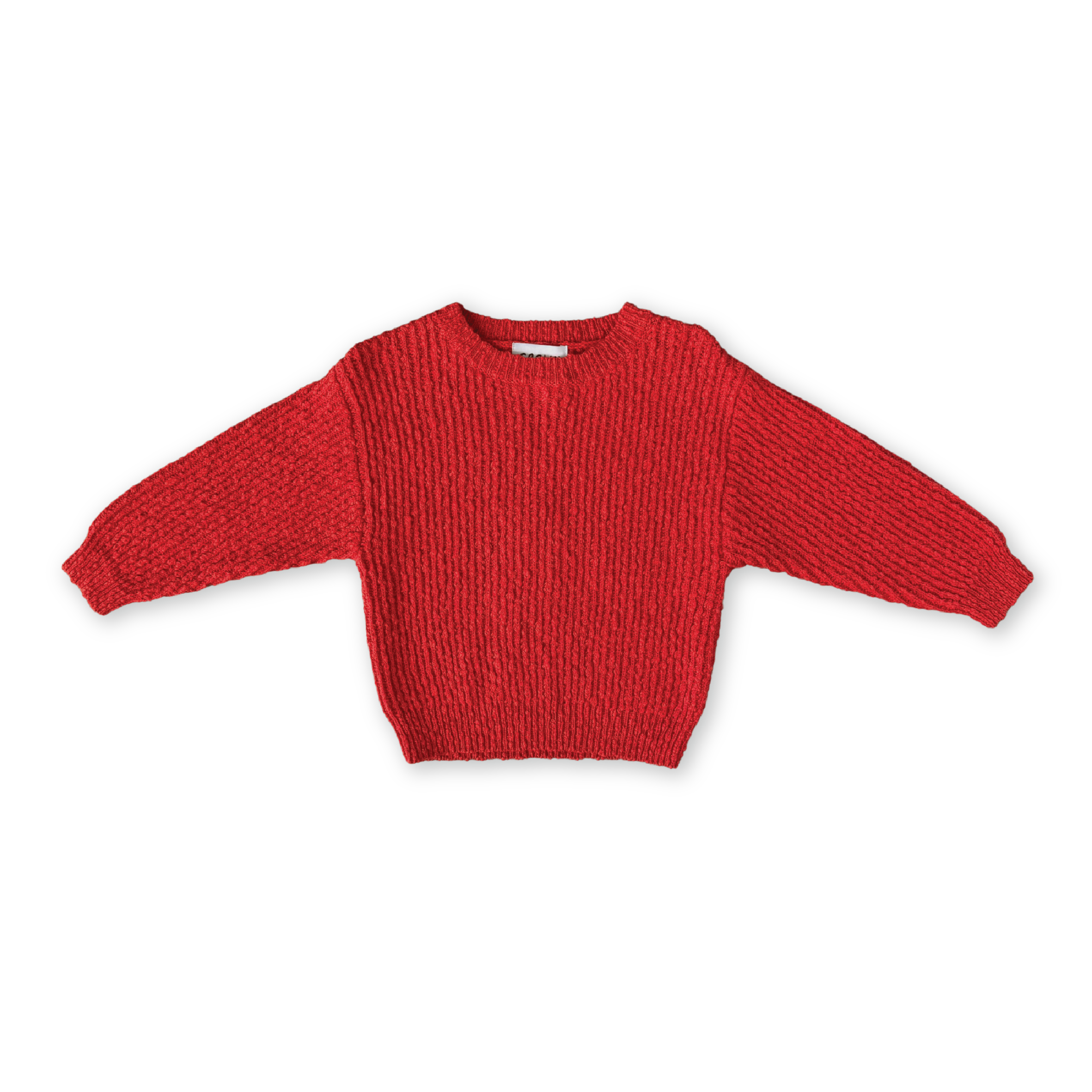 Organic Textured Boucle Knit Pull Over - Sauce