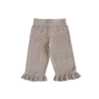 Organic Frill Knit Flares - Oatmilk