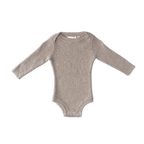 Organic Speckle Essential Knit Bodysuit - Oatmilk