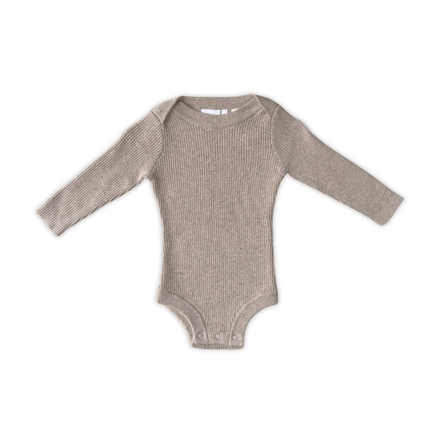 Organic Speckle Essential Knit Bodysuit - Oatmilk