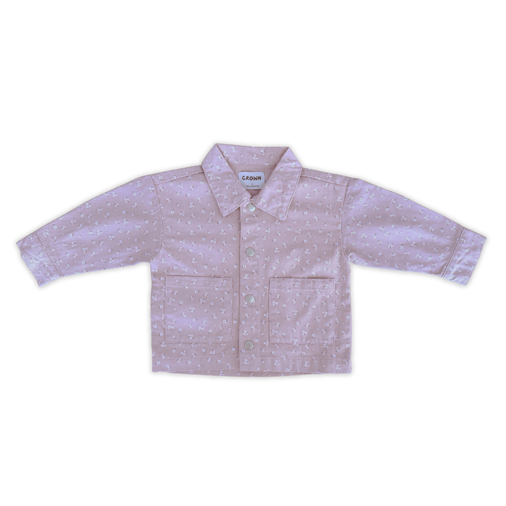 Organic Bloom Denim Shirt Jacket