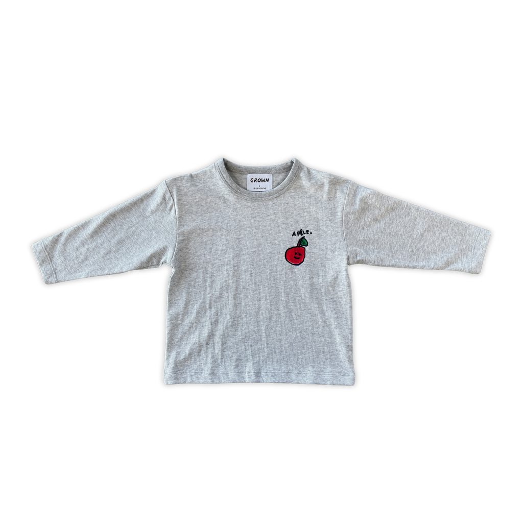 Organic Fruit Salad Longsleeve Tee - Grey Marle
