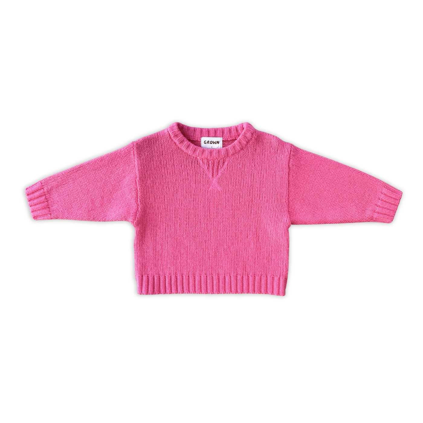 Merino Blend Knit Pull Over - Raspberry