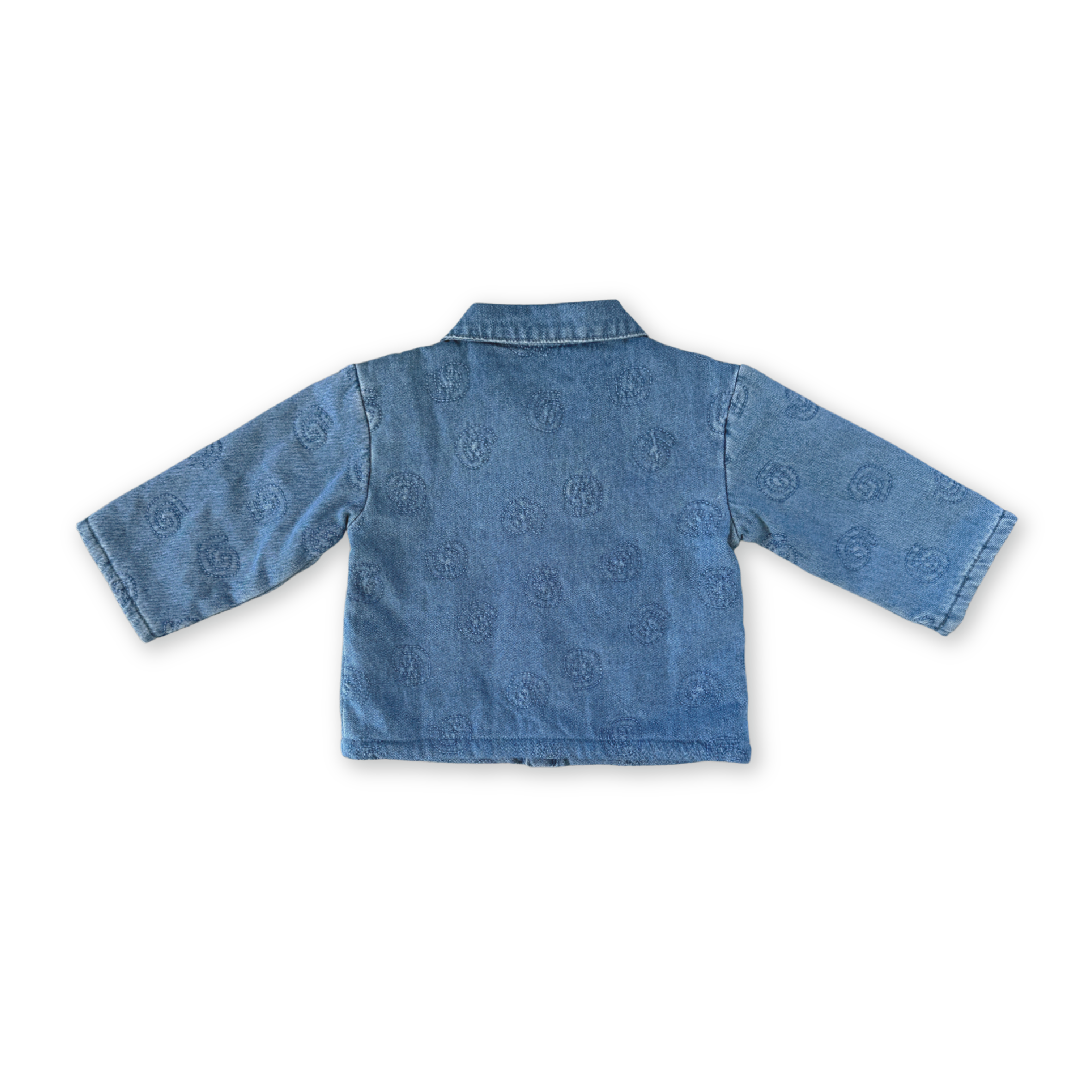 Quilted Swirl Denim Jacket