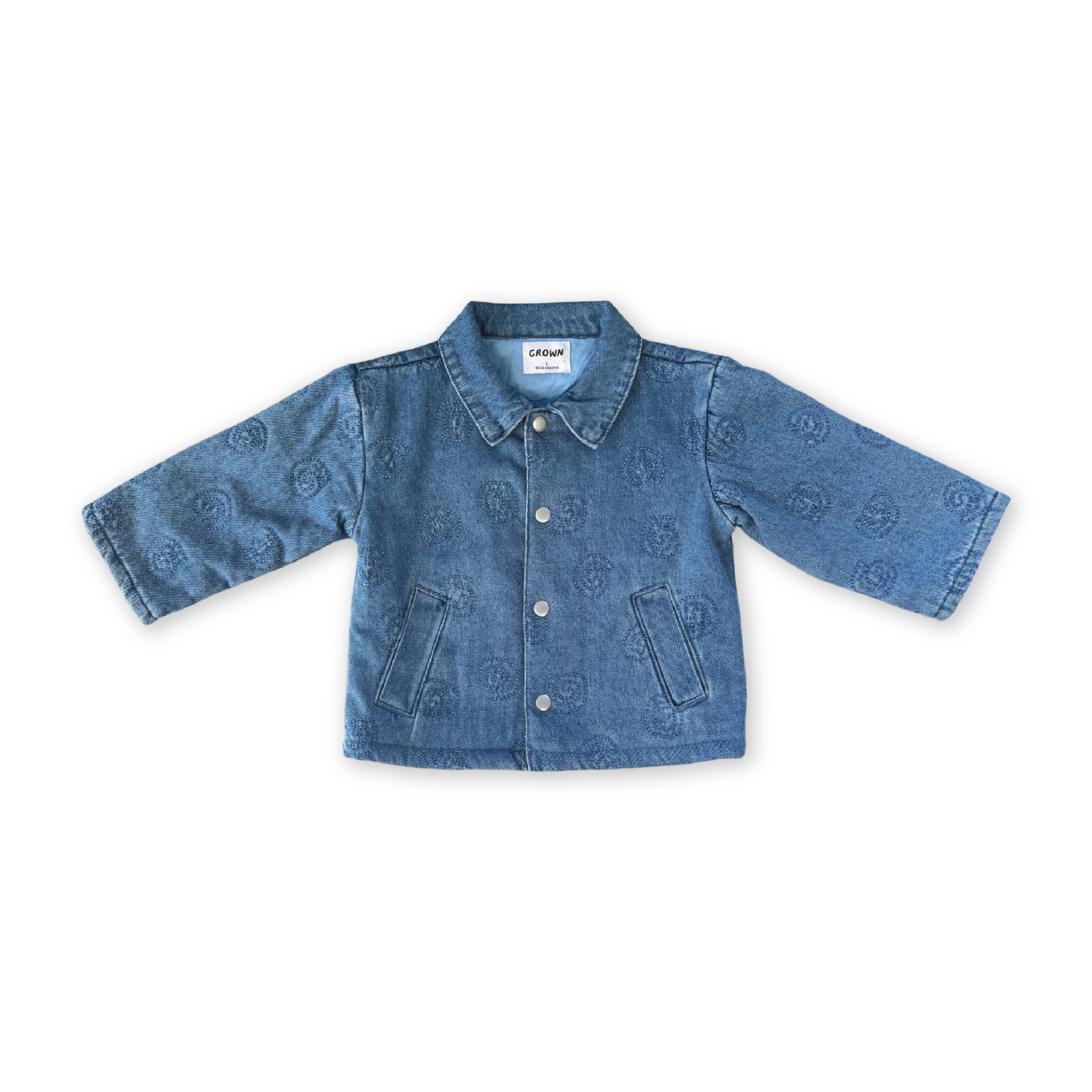 Quilted Swirl Denim Jacket