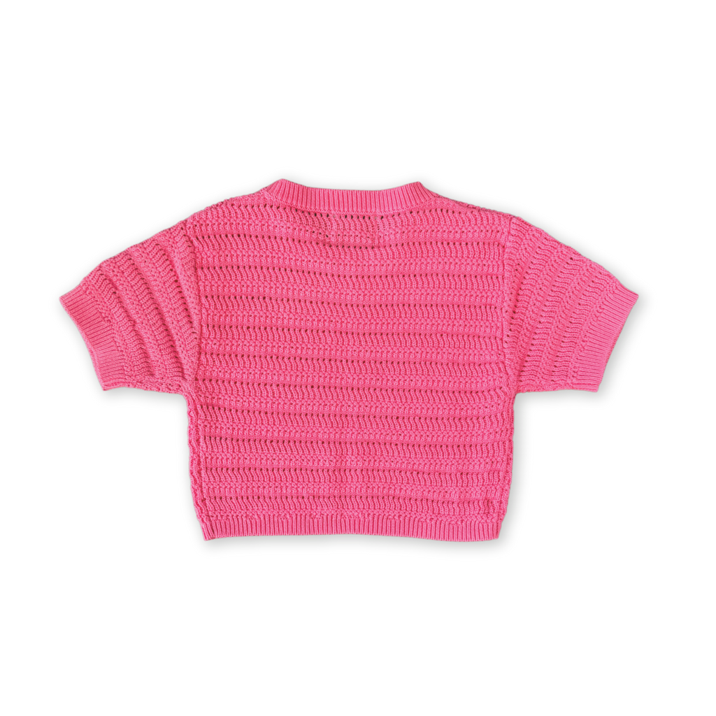 Organic Heavy Knit Tee - Bright Sorbet