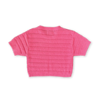 Organic Heavy Knit Tee - Bright Sorbet