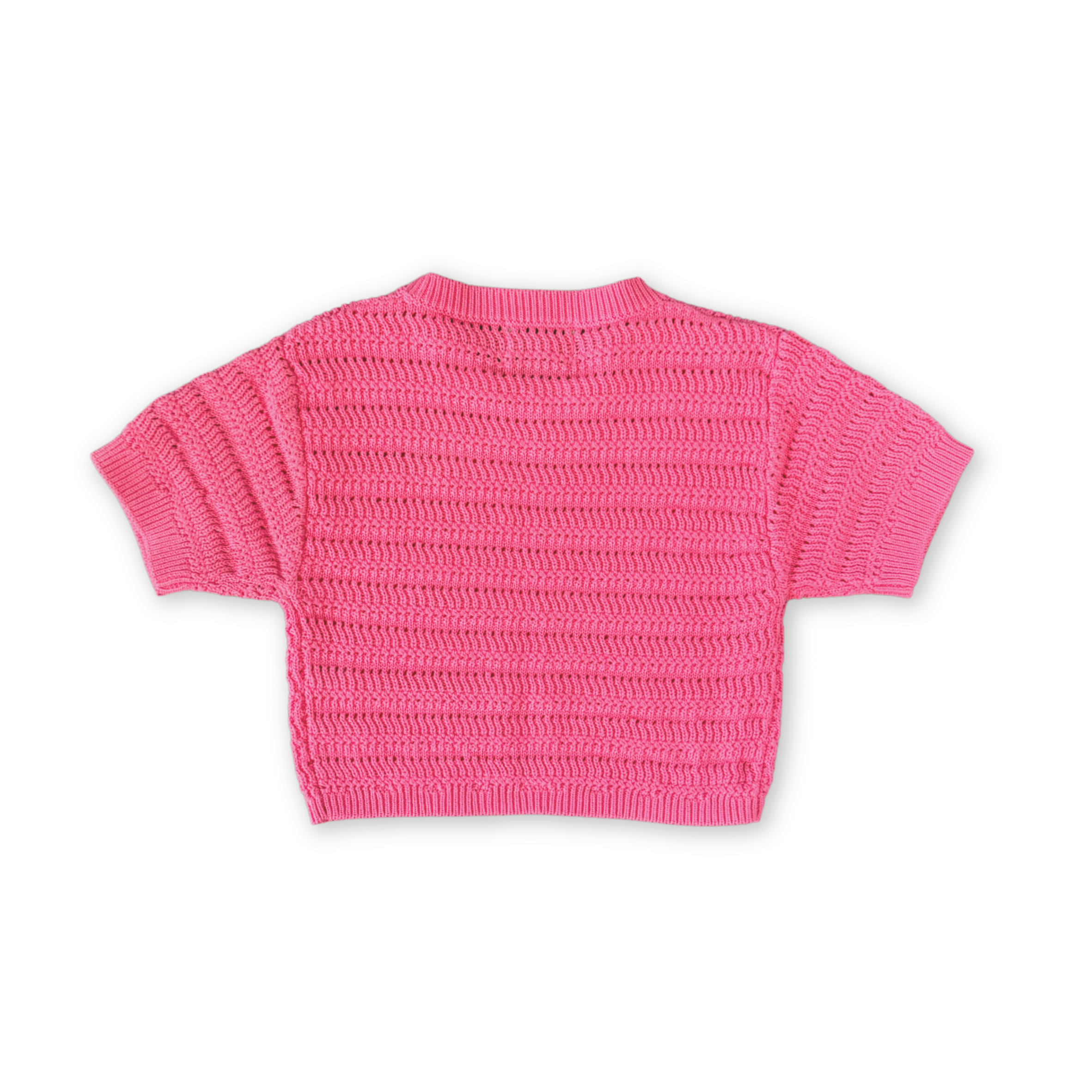 Organic Heavy Knit Tee - Bright Sorbet