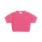 Organic Heavy Knit Tee - Bright Sorbet