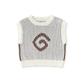 Organic Swirl Knit Vest - Milk