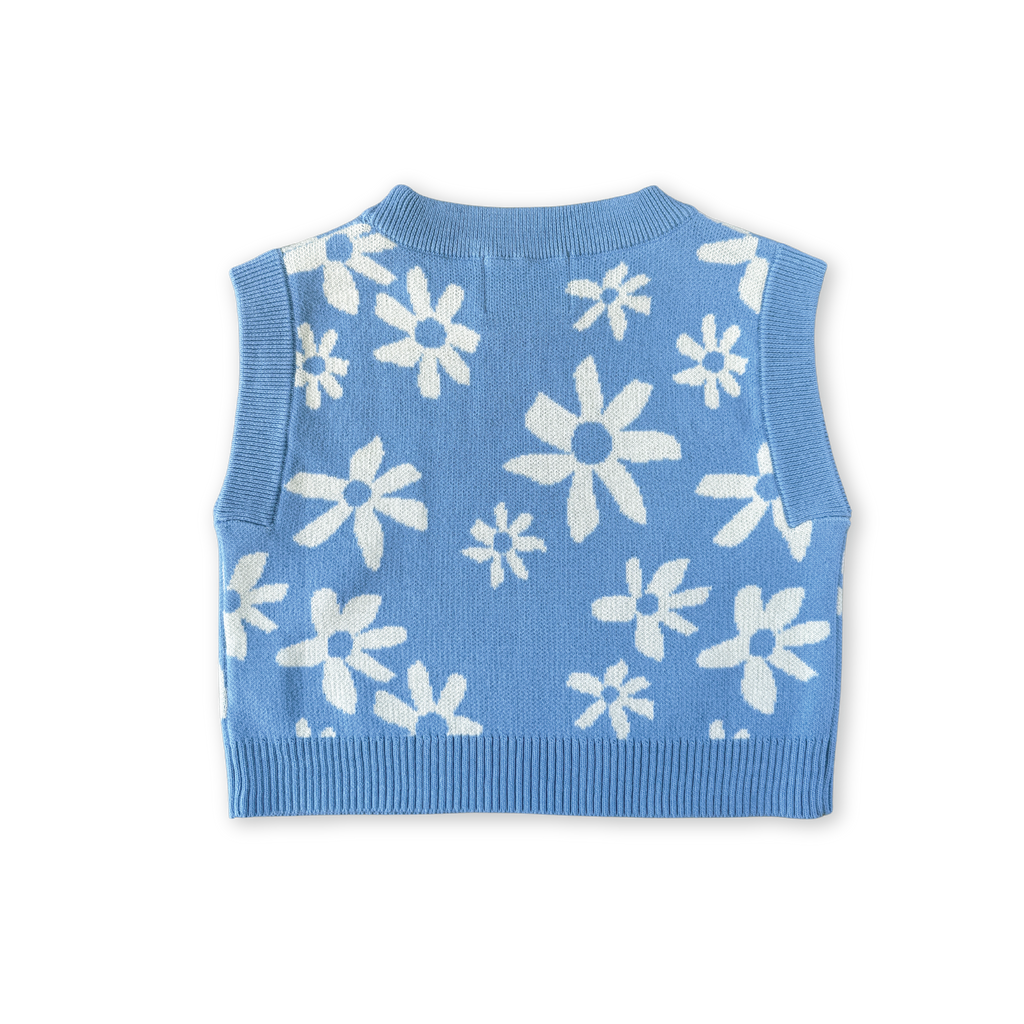 Organic Knit Vest - Wild Flower