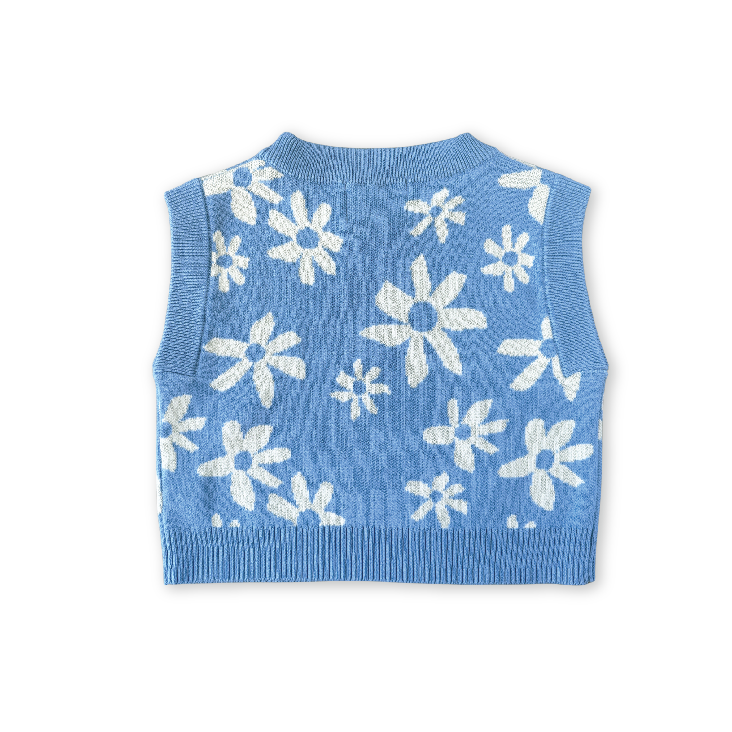 Organic Knit Vest - Wild Flower