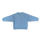 Organic Swirl Intarsia Knit Pull Over - Duck Egg