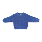 Organic Textured Slub Knit Pull Over - Cobalt