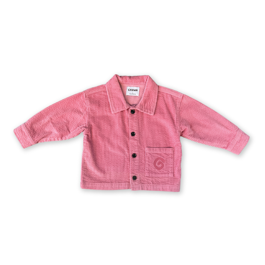 Organic Cord Shirt Jacket - Sorbet