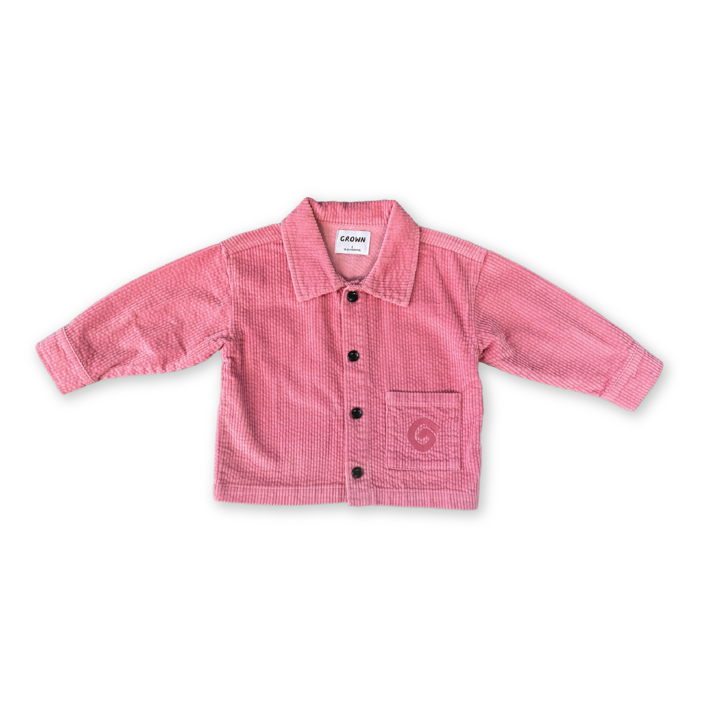 Organic Cord Shirt Jacket - Sorbet