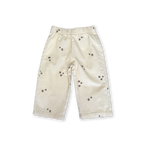 Organic Denim Wild Flower Embroidery Pant - Milk