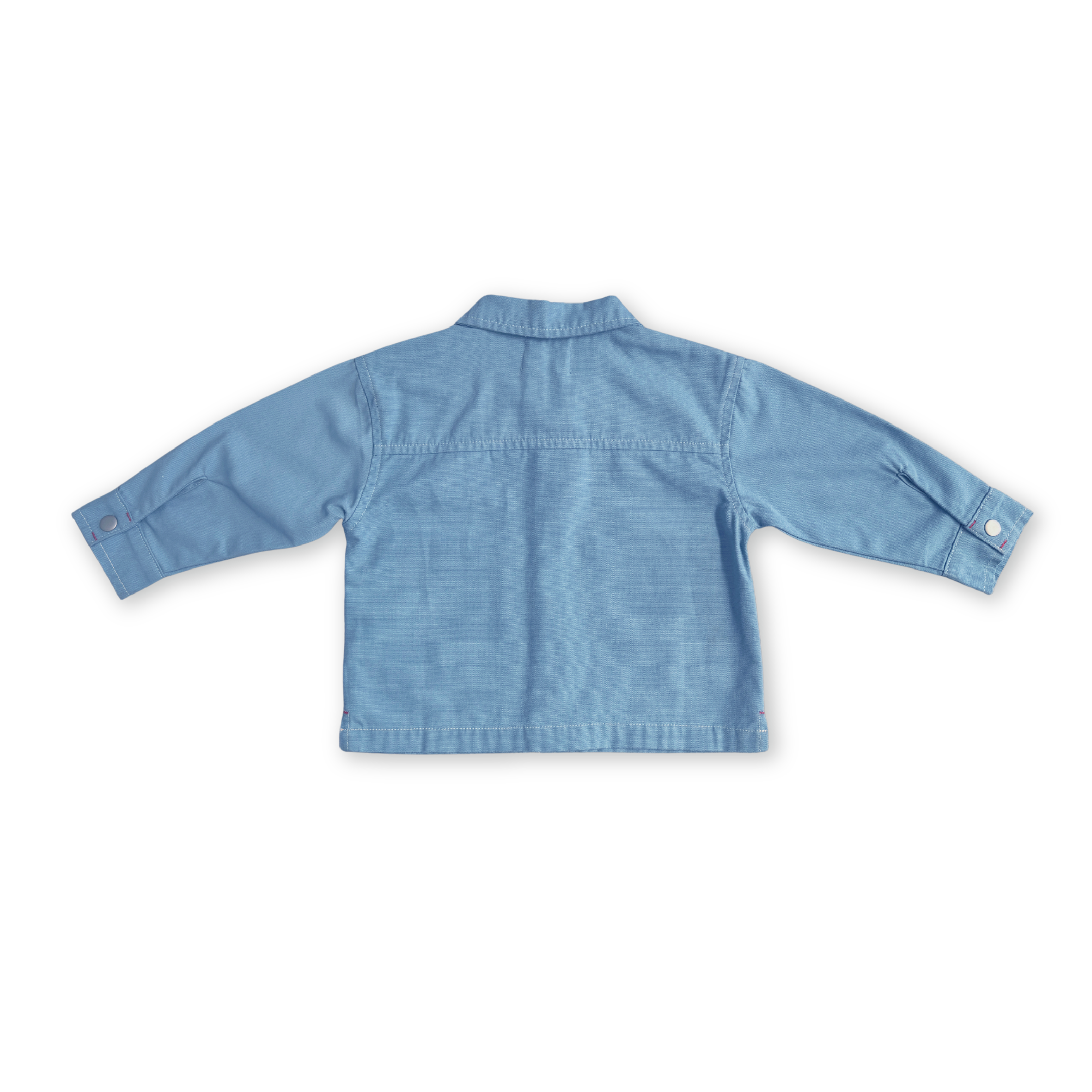 Organic Canvas Utility Shirt Jacket - Duck Egg